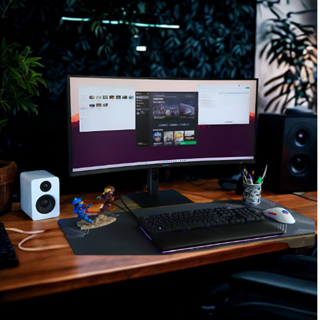 Azaryx 34-tums böjd UltraWide QHD-spelmonitor